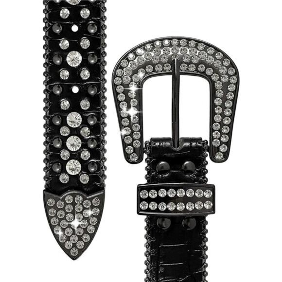 35158 50158 Women's Belts Rhinestone Belt Fashion Western Cowgirl Bling Studded - Picture 2 of 14